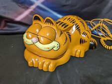 Vtg 80s 1981 GARFIELD Phone TYCO Eyes Open Close Telephone 90s Kids Cartoon  picture