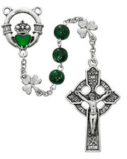 GREEN SHAMROCK ROSARY, FULL FIVE DECADE ROSARY picture