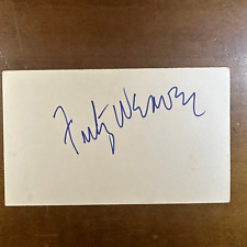 Fritz Weaver Signed Autographed 3x5 Index Card picture