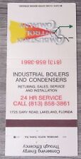 COMBUSTION CONTROL COMPANY, INDUSTRIAL BOILERS, LAKELAND, FL MATCHBOOK COVER picture