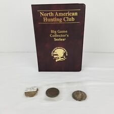 North American Hunting Club Big Game Collectors Series Album, 3 Medallion Coins picture