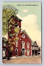 Carlisle PA-Pennsylvania, West Street AME Zion Church, Vintage Postcard picture