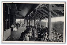 c1920's West Porch Everett House View Tourist Rocking Chair Sparta NJ Postcard picture