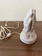 Vintage Praying Hands White Porcelain Night Light Lamp Religious picture