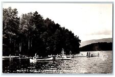 c1940's Camp Woodmere Swimming Canoe Paradox New York NY RPPC Photo Postcard picture