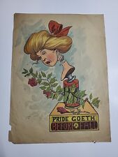 Penny Dreadful Vinegar Valentine 1890s? Pride Goeth Before a Fall picture
