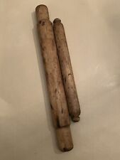 Grouping Of 2 Antique Primitive Solid Wood Rolling Pins picture