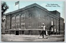 Richland Center Wisconsin~City Auditorium~Poster by Back Stairs~c1914 Blue Sky  picture