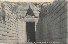 Mycenae, Greece - Tomb of Apamemnon Agamemnon c1910s Vintage Postcard picture