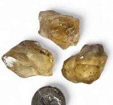 Citrine Natural Rough Crystals 25.4 grams. 3 Pieces Lot picture