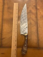 Professionals Custom Made Burl Handled Chef Knife picture