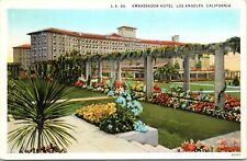 C.1920s Los Angeles CA AMBASSADOR HOTEL Garden California Postcard A27 picture