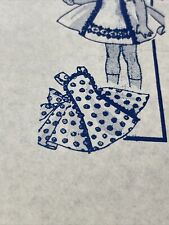 Embroidered Pinafore Vintage Mail Order Sewing Pattern Girl Child’s Sz 2 4 6 8 picture