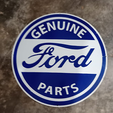 Ford Genuine Parts  Porcelain Enamel Heavy Metal Sign 30 Inches Double Side picture