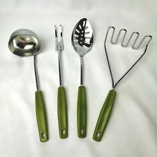 Vintage Foley Kitchen Utensils, Green Handles Made in USA, Set of 4 picture