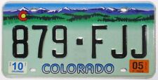 Colorado 2005 Purple Mountains Optional Specialty License Plate 879-FJJ Quality picture
