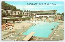 Dearborn Michigan Fairlane Gold Key Inn Motel Vintage 1972 MI Postcard picture
