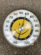 VINTAGE (SMILEY FACE) OHIO JUMBO DIAL THERMOMETER, 12” Needs Clean Or Restore picture
