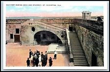 Postcard Old Fort Marion Arch And Stairway St. Augustine FL B34 picture
