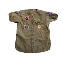 Olive BSA Boy Scout Short Sleeve Uniform Shirt with Patches picture