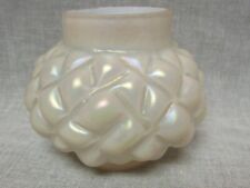Circa 1900's Karlik Art Glass Austria Czech Iridescnet Pearl Pillows Vase #2 picture