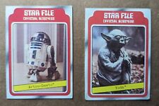 1980 Topps Star Wars The Empire Strikes Back Star File Cards (2) R2D2 Yoda picture