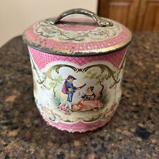 Vintage  Tea Tin Victorian picture