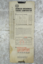 Vintage USS Seamless Mechanical Steel Tubing & Pipe Comparator Slide Rule Chart picture