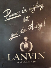 1954 Esquire Original Art Ad Advertisements LANVIN Arpege After Six John Payne picture
