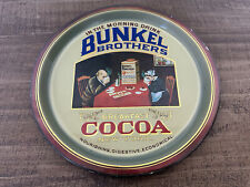 Vintage Bunkel Brothers Breakfast Cocoa Advertising Round Metal Serving Tray picture