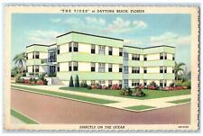 c1940's The Tides Apartments Hotel Exterior At Daytona Beach Florida FL Postcard picture
