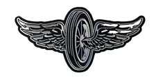 FLYING WHEEL WING LARGE BIKER PATCH IRON ON 11 INCH PATCH picture