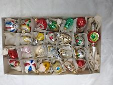 Vintage German Glass Christmas Ornaments Mixed Lot of 24 Minature's picture