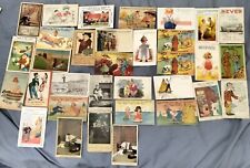 33 vintage humorous suggestive comical adult postcards lot unposted & posted mix picture