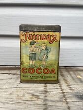 Vintage Fairway Cocoa Tin Antique Tin Advertising Vintage Kitchen Items picture