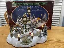 Happy Winter Holiday Vintage Walk In The Park Musical & Light up Christmas WORKS picture