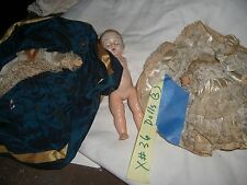   Vintage collectible hard plastic doll parts kewpie style sleep eye-  3 DOLLS picture