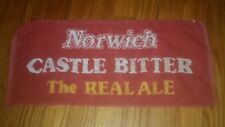 NORWICH CASTLE BITTER THE REAL ALE BEER LIQUOR ALCOHOL vintage PROMO BAR TOWEL  picture