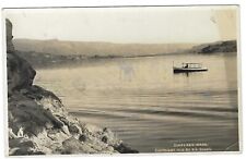 Soap Lake, WA Washington 1912 RPPC Postcard, Lake Scene with Boat by Young picture