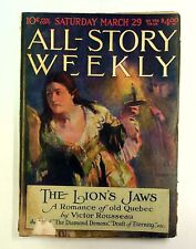 All-Story Weekly Pulp Mar 29 1919 Vol. 95 #3 GD/VG 3.0 picture