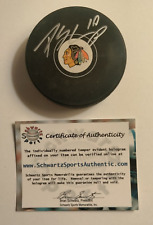 Patrick Sharp- Autographed Chicago Blackhawks Logo Puck- Schwartz Sports COA picture