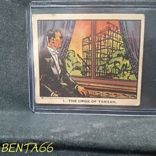 1930's Tarzan And The Crystal Vault Of Isis 🔥 Card # 1 The Urge Of Tarzan - B picture