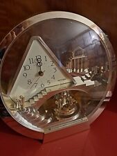 Vintage Rhythm Clock Trumpet Angels Plastic Gold #2450LB2 picture