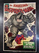 THE AMAZING SPIDER-MAN #41 - THE HORNS OF THE RHINO OCT 1966 picture