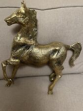 Vintage Solid Brass Horse Figurine Statue Animal Big Sculpture Metal Art Lucky’ picture