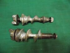 Lot of 2 vintage auger worms from hand crank meat grinders. Antique. Crafts picture