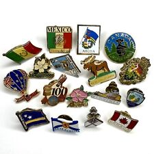 Lot of 17 Assorted Lapel Pins Destination Vintage to Now picture