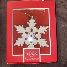Lenox 2014 Winds of Winter Snowflake Christmas Ornament with Red Crystal picture