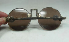 Old collection Chinese Shanghai Oriental Vintage  Dark brown Crystal glasses picture