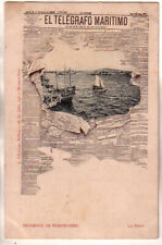 Uruguay - Pre-1906 Montevideo - El Telegrafo Maritimo Newspaper - La Bahía pc picture